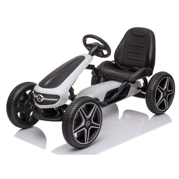 Aυτοκινητάκι Παιδικό με Πετάλια Go Kart XMX610 Mercedes-Benz Eva Wheels Moni White 3800146230616
