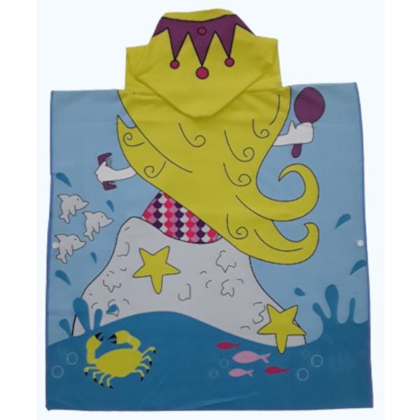 Πόντσο Παιδικό 60x60cm Yellow Mermaid 70200490005