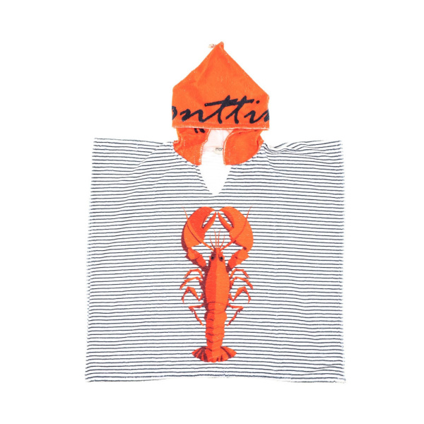 Πόντσο - Μπουρνούζι με Κουκούλα 125x0,65cm Lobster Monttini Kids 37086