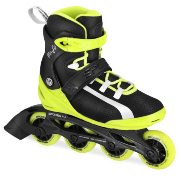 Πατίνια Roller Skates Αυξομειούμενα Inline Carbon Spokey Lime 5905339407535